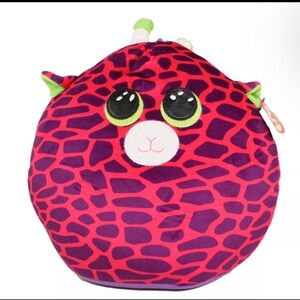 Large Gilbert the Pink Giraffe Squish a Boo Ty Plush